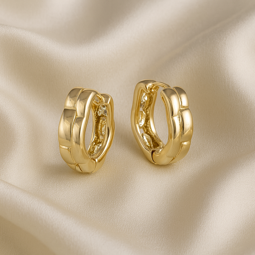 Gold Plait Hoops