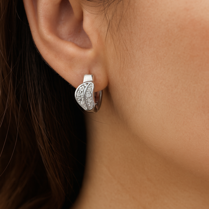 Silver Petal Pave