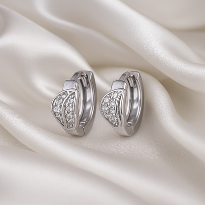 Silver Petal Pave