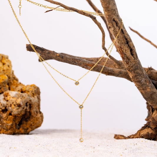 2 Layered Delicate Star Necklace