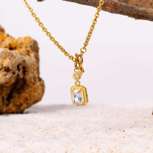 Regal Square Diamond Necklace