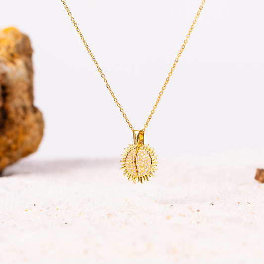 Dorothea Sun and Heart Necklace