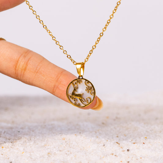 Reindeer Christmas Daily wear Necklace