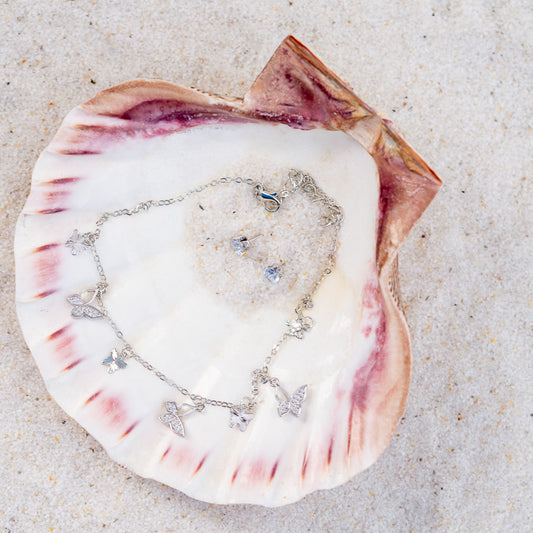 Darling Butterfly charm necklace - Silver