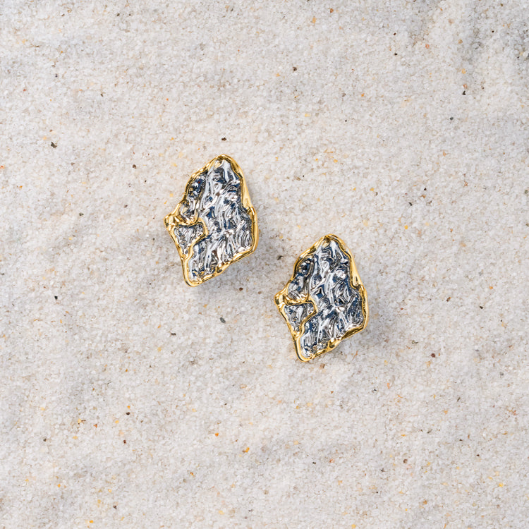 Dual Tone Kaju Katli Studs
